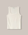 Tank Top Cuello Redondo,BLANCO